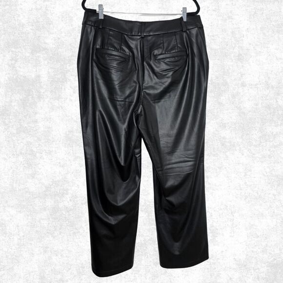 NWT Lane Bryant Faux Leather Pants – Size 16 – Rock Glam Vegan Trousers - Picture 2 of 7